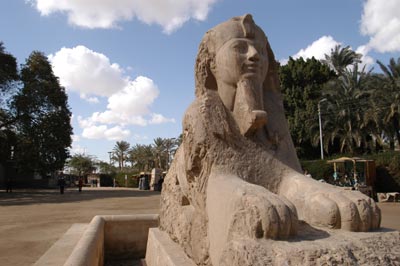 The alabaster Sphinx at Memphis-Sakkarawww.ghandoury.wordpress.com